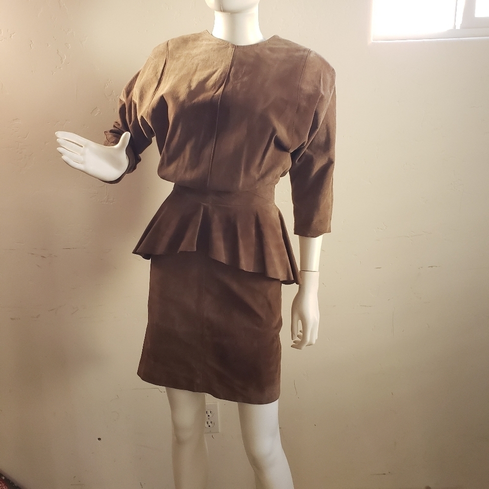 Wilson Suede & leather vintage dress